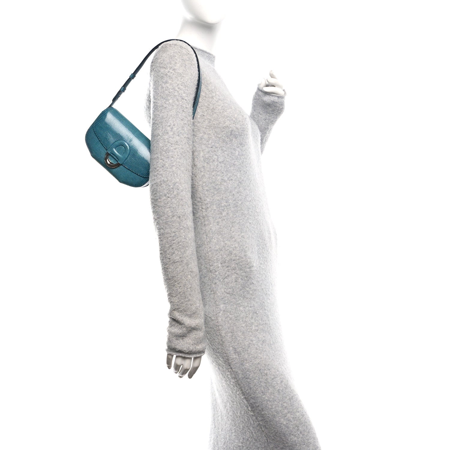 Hermes Niloticus Lizard Cherche Midi 18 Bleu Petrole 1777226
