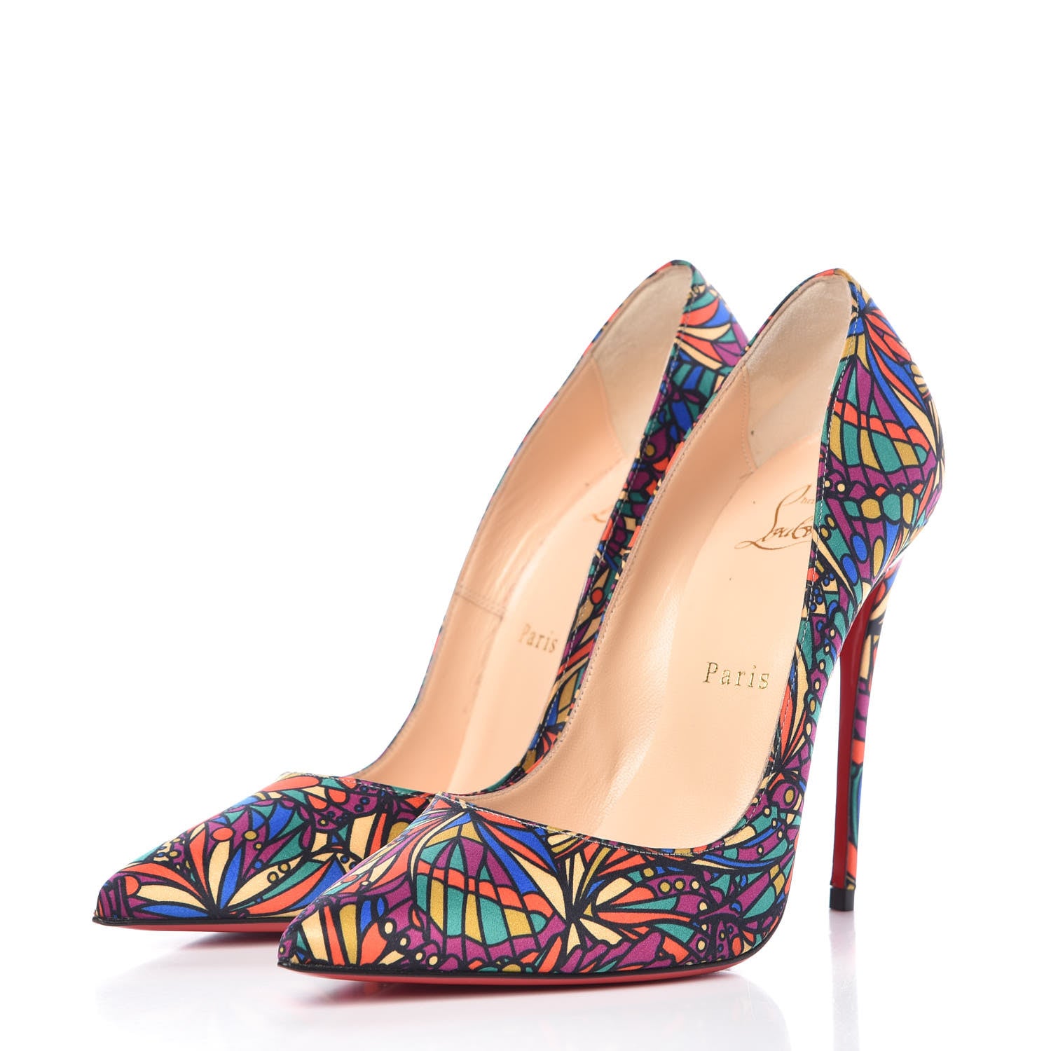 Christian Louboutin Satin Vitrail So Kate 120 Pumps 37.5 Multicolor 3 of 8