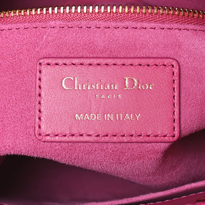 Christian Dior Lambskin Cannage Small My ABCDior Lady Dior Fuchsia 6 of 10