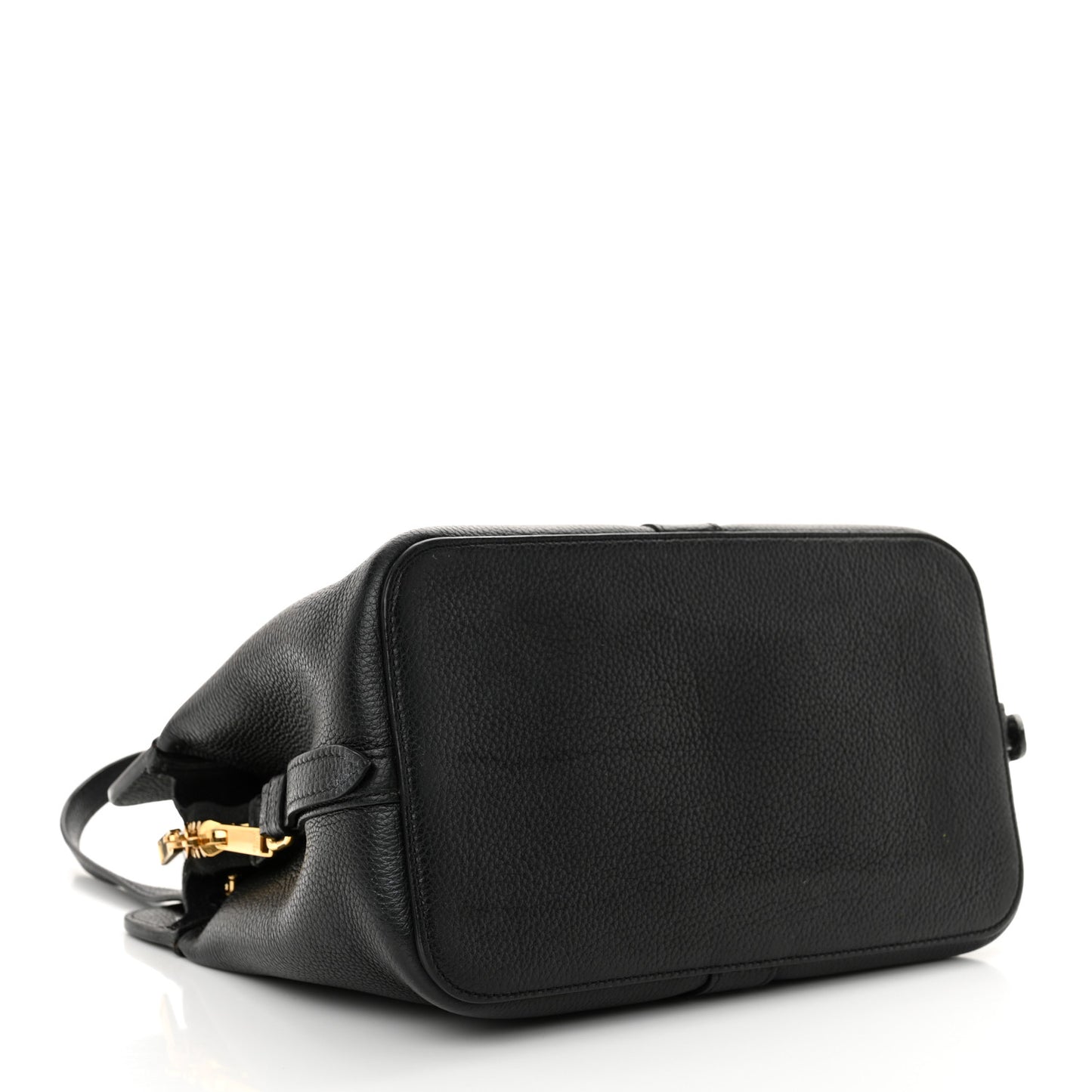Grained Calfskin Small Cabas De France Black
