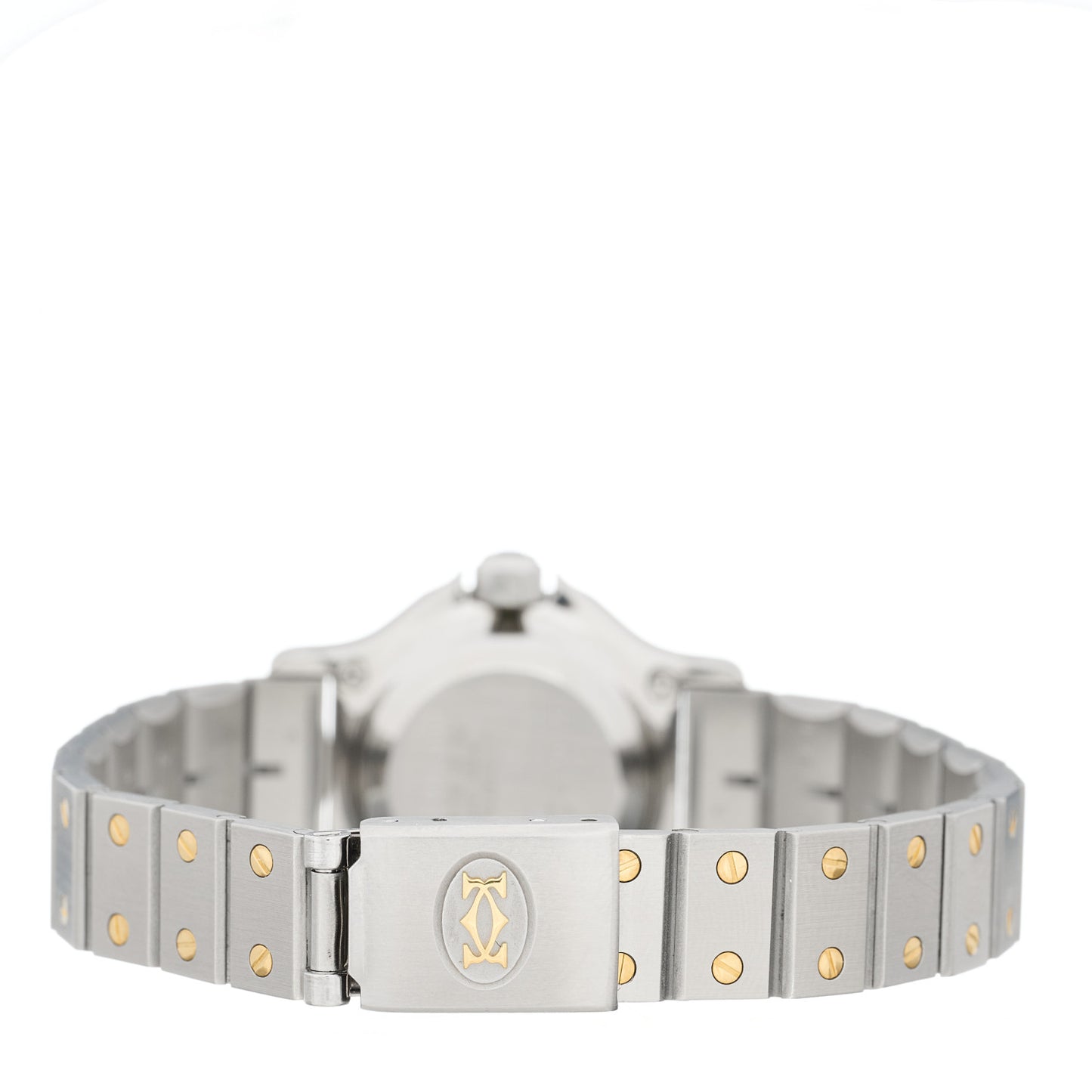 Stainless Steel 18K Yellow Gold 25mm Santos Octagon Automatic Watch