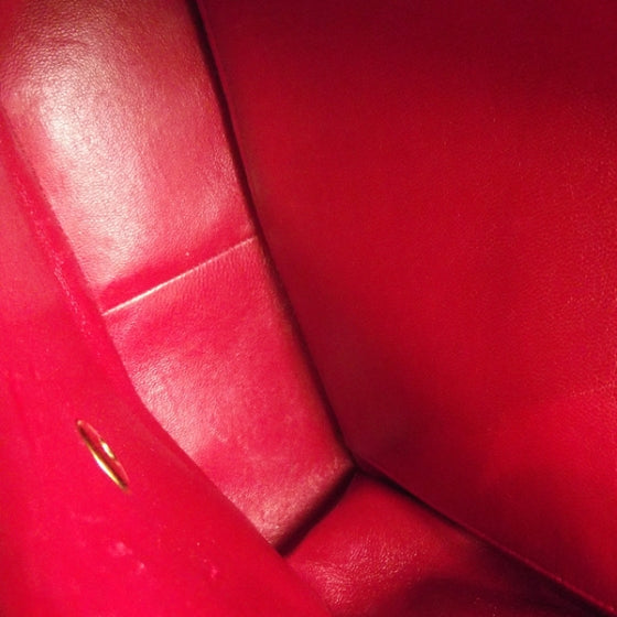 Chanel Lambskin Quilted Shoulder Bag Red 8 of 13