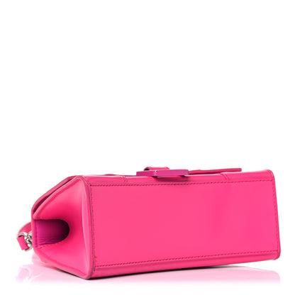 Balenciaga Shiny Box Calfskin Tonal B Hourglass Top Handle Bag XS Fuchsia 3 of 18