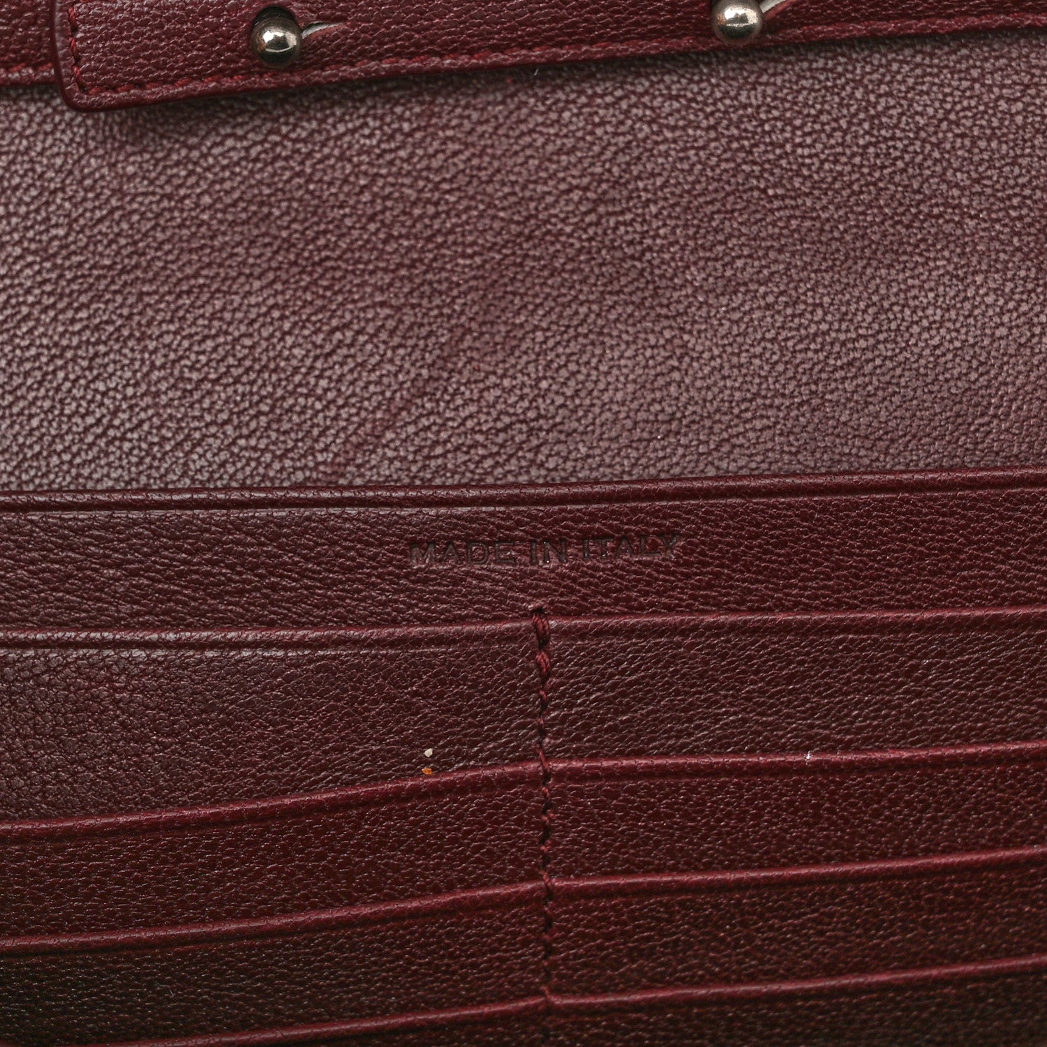 Saint Laurent Sheepskin Tri-Quilt Monogram Envelope Chain Wallet Burgundy 7 of 12