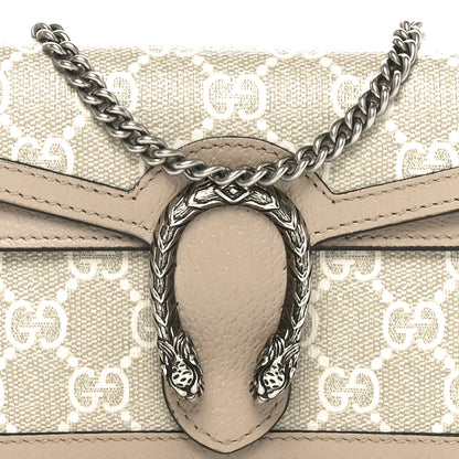 Gucci GG Supreme Monogram Textured Dollar Calfskin Super Mini Dionysus Shoulder Bag Beige Mystic White Oatmeal 7 of 10