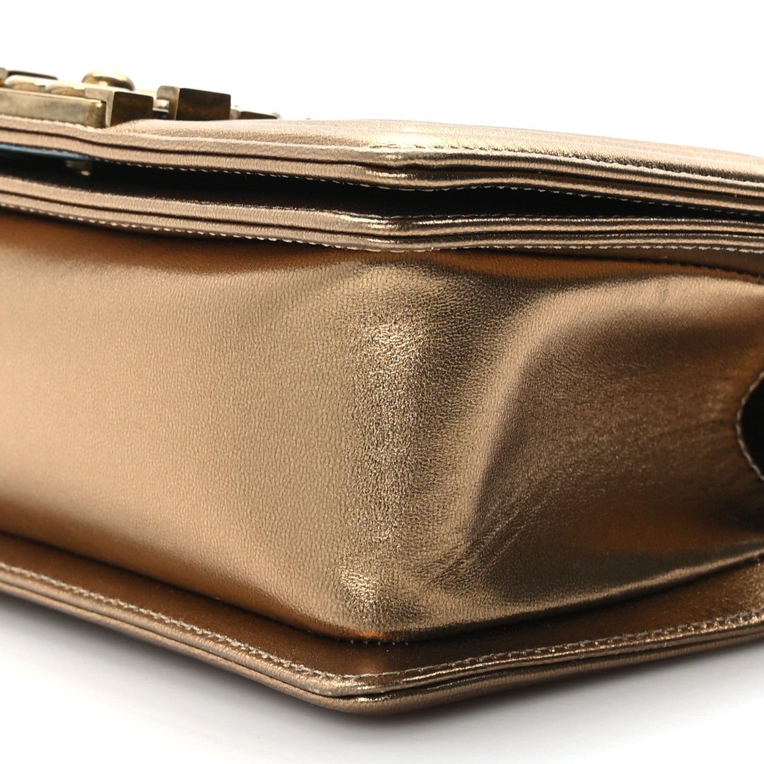 Chanel Snakeskin Calfskin Small Boy Flap Gold 9 of 10