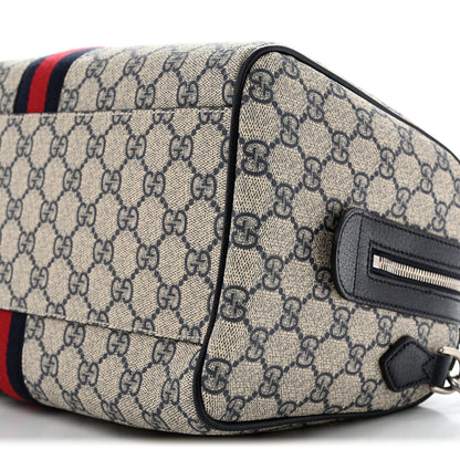 Gucci GG Supreme Monogram Web Medium Ophidia Top Handle Bag Beige Blue 10 of 12