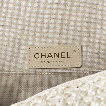 Chanel Raffia Crochet Medium Flap Bag Beige 8 of 10