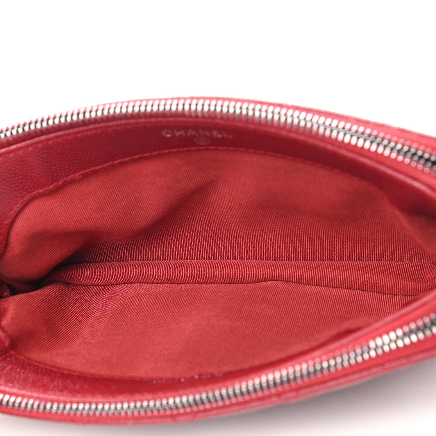 Chanel Caviar Quilted Small Clutch With Chain Red 4 of 10