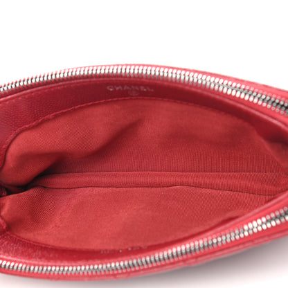 Chanel Caviar Quilted Small Clutch With Chain Red 4 of 10