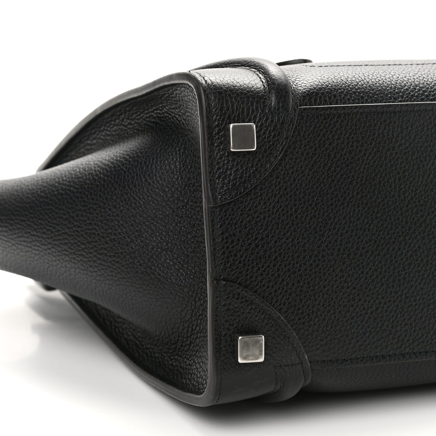 Drummed Calfskin Micro Luggage Black