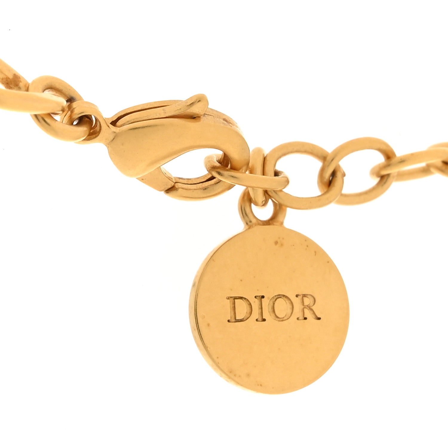 Christian Dior Metal Petit CD Choker Necklace Gold 4 of 5