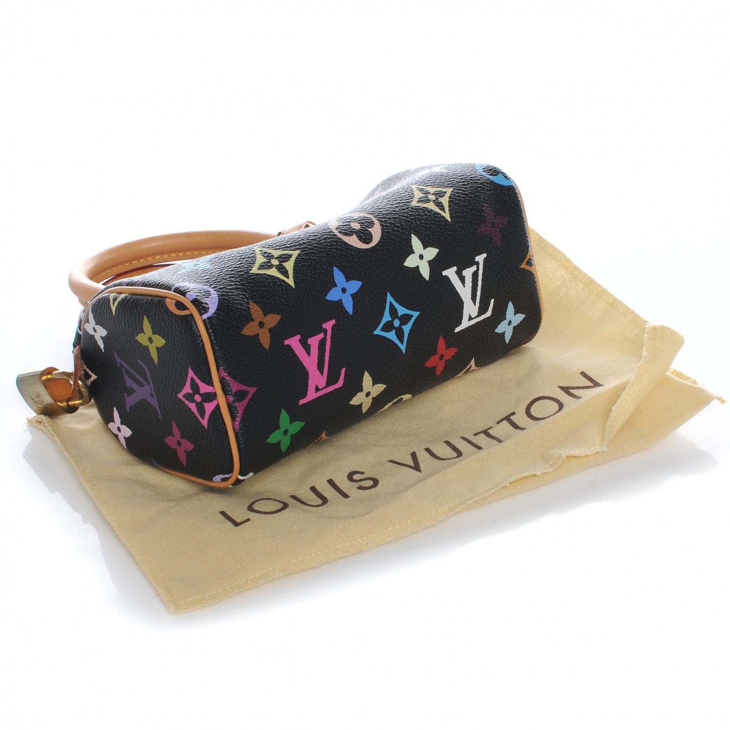 Louis Vuitton Monogram Multicolor Mini Sac HL Speedy Black 6 of 6
