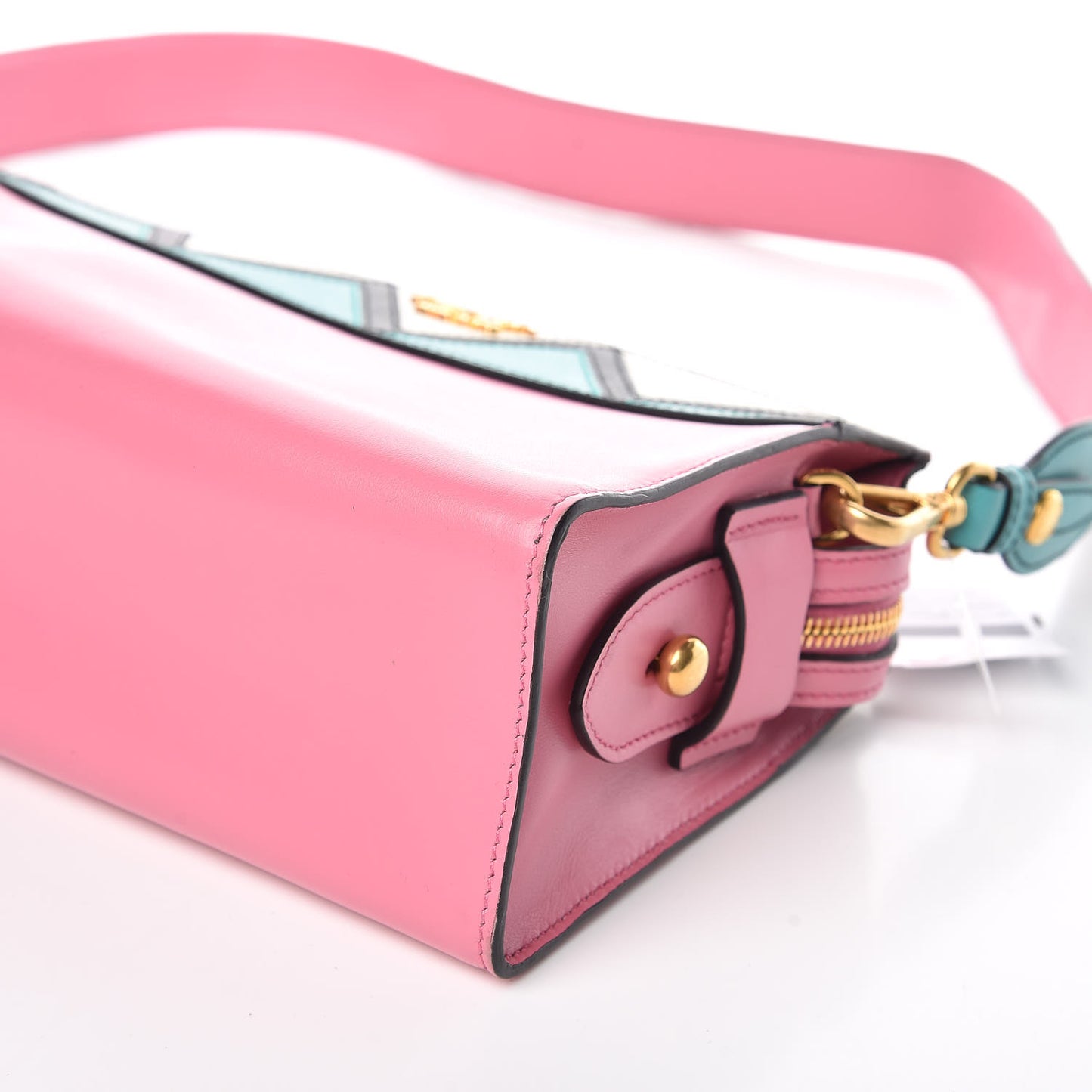 City Calf Saffiano Esplanade Crossbody Bag Begonia Giada