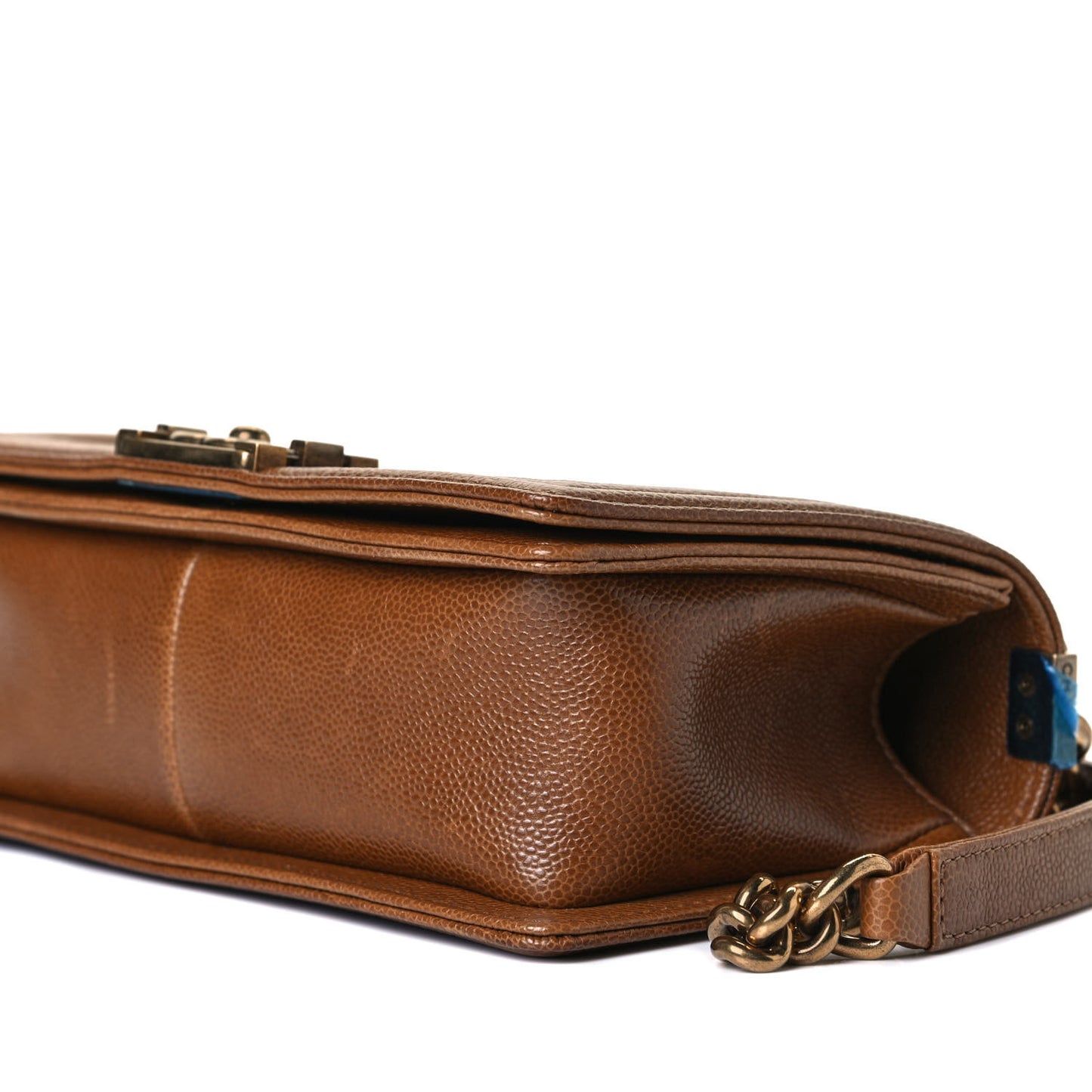 Caviar Quilted Medium Boy Flap Brown