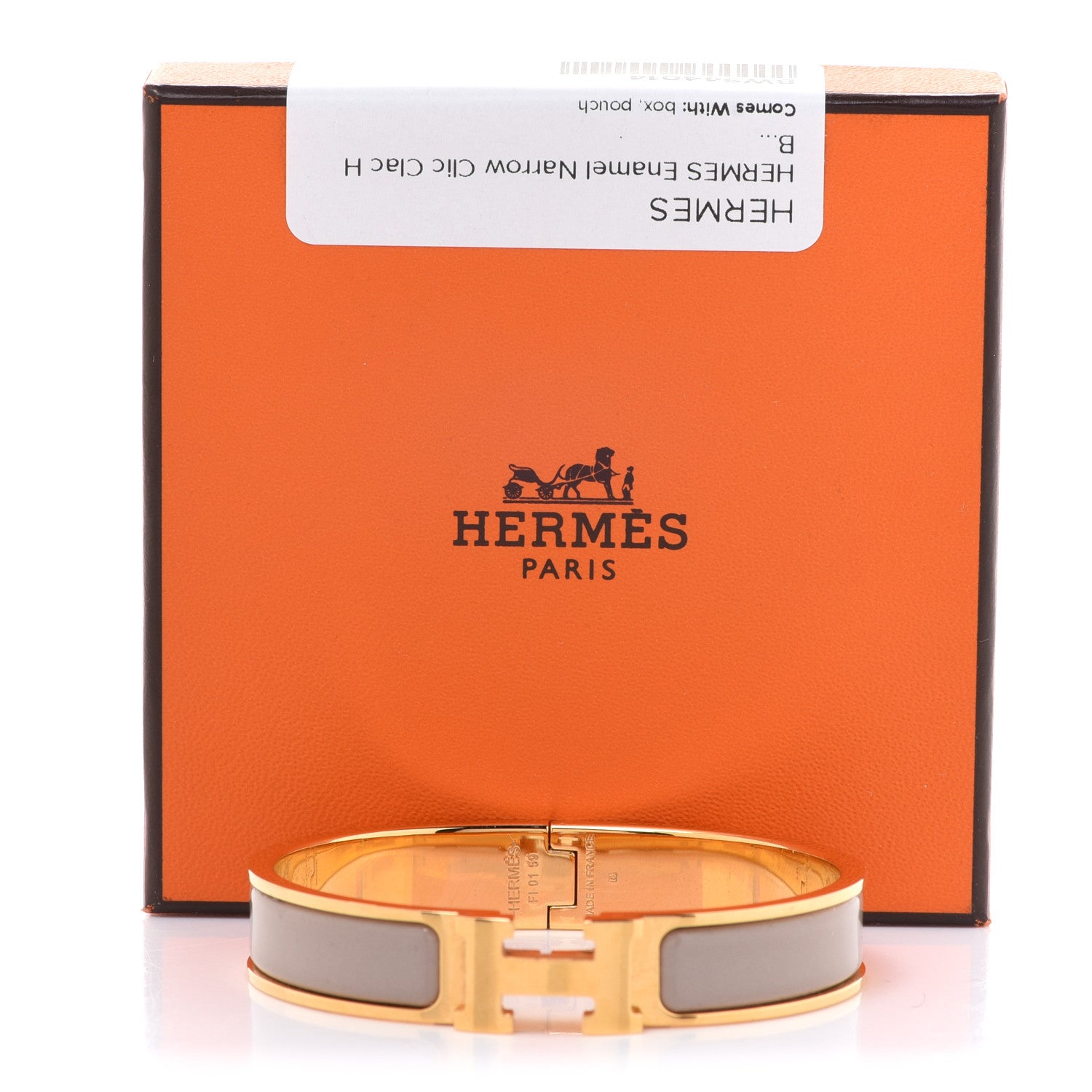 Hermes Enamel Narrow Clic Clac H Bracelet GM Marron Glace 6 of 6