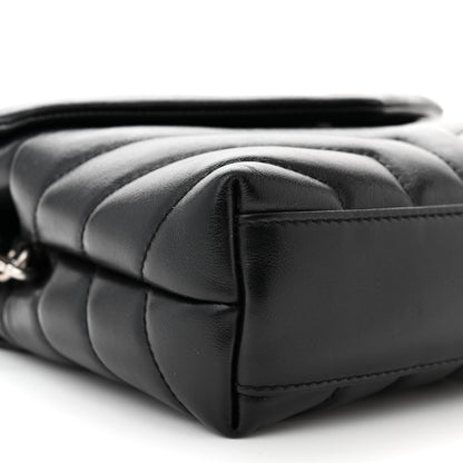 Saint Laurent Calfskin Y Quilted Monogram Toy Loulou Crossbody Bag Black 9 of 11