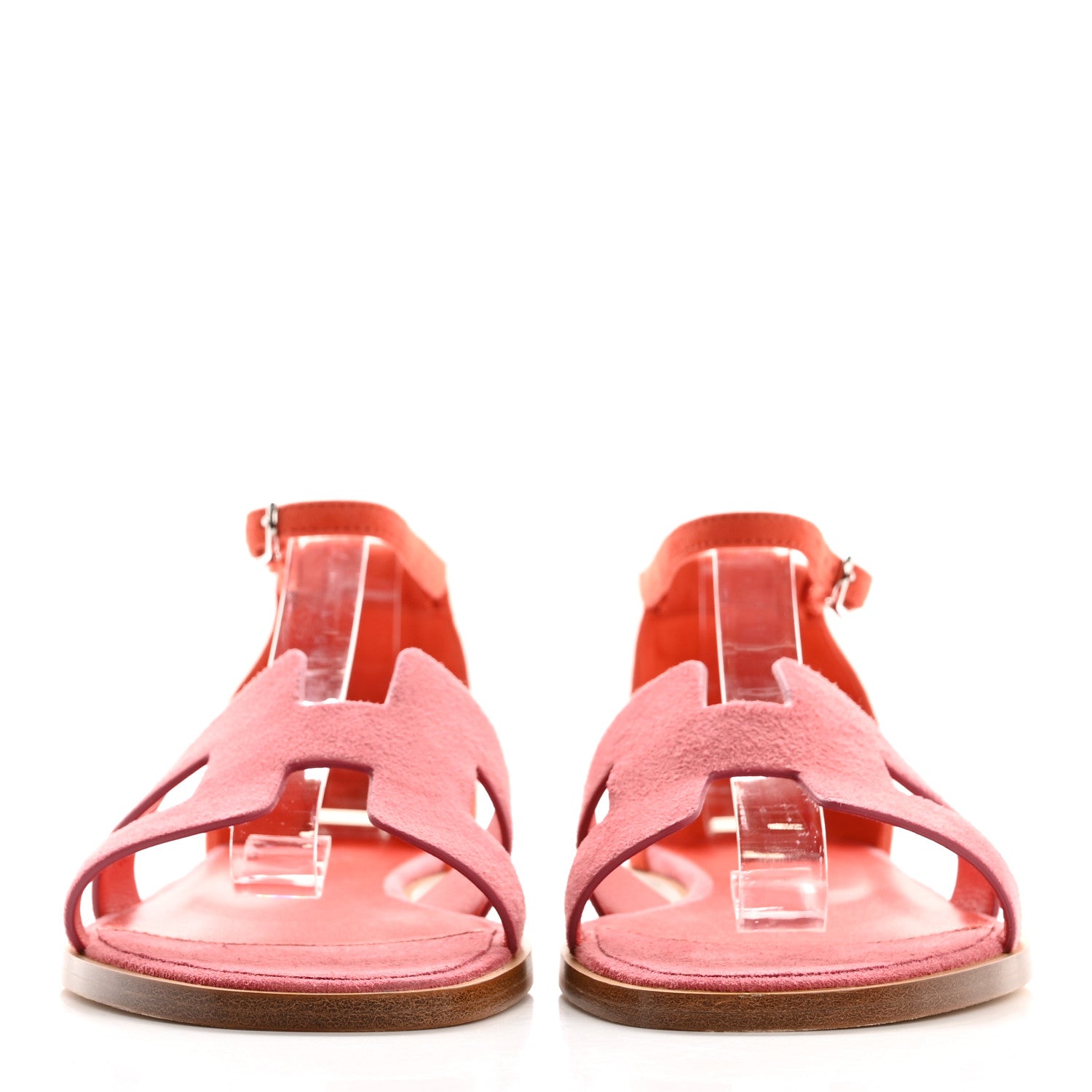 Hermes Suede Goatskin Santorini Sandals 36 Rose De Venise 3 of 9