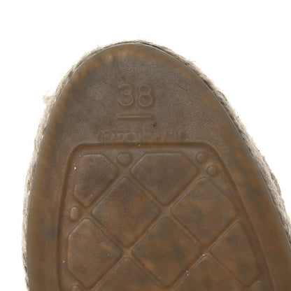 Chanel Calfskin CC Espadrille Mules 38 Dark Beige 7 of 10