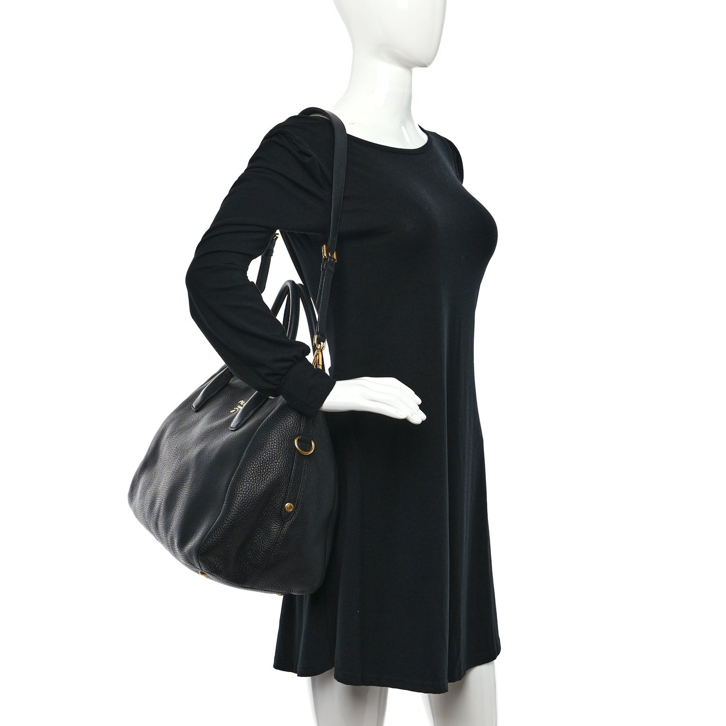 Vitello Daino Tote Black