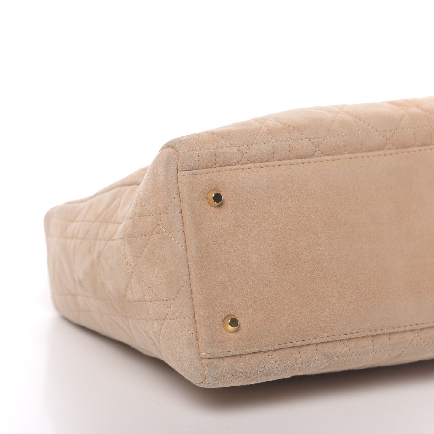Suede Cannage Medium Lady Dior Beige