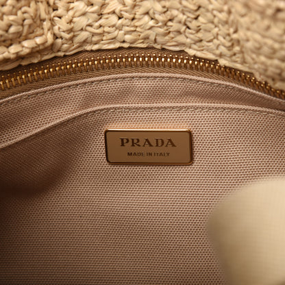 Prada Raffia Woven Tote Naturale Rosa 8 of 10