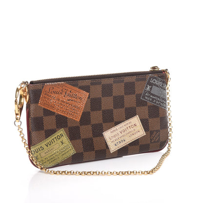 Louis Vuitton Damier Ebene Trunks Labels Pochette Milla MM 3 of 8