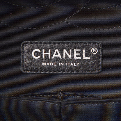 Chanel Lambskin Quilted Colorblock Jumbo Double Flap Black White Beige 7 of 19