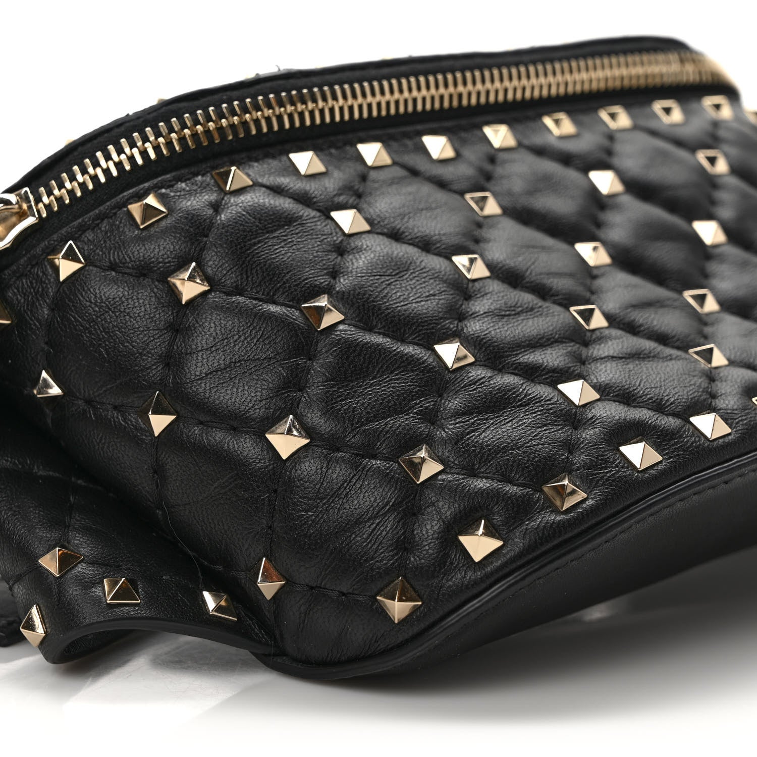 Valentino Garavani Nappa Rockstud Spike Belt Bag 85 Black 7 of 8