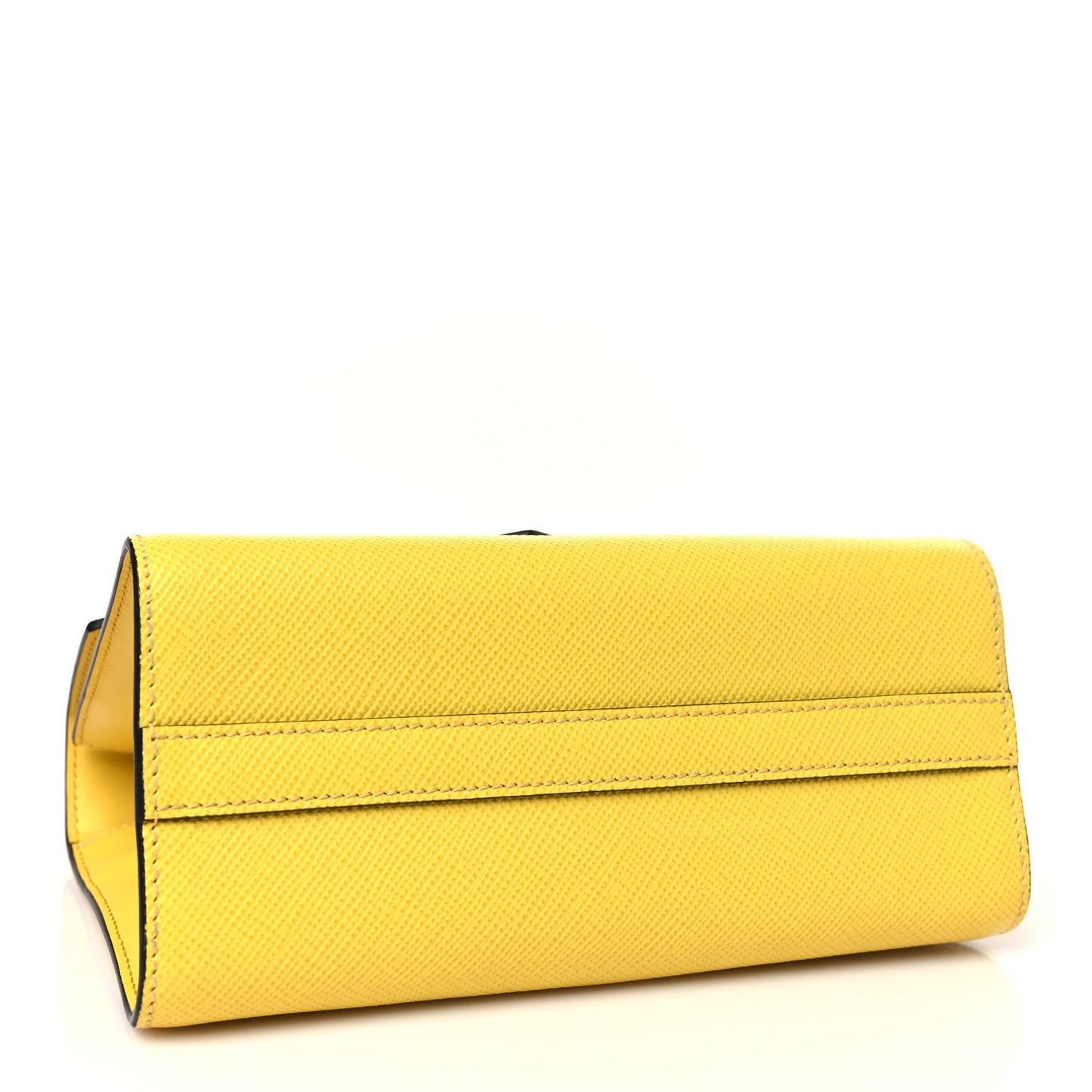 Saffiano Cuir Calfskin Monochrome Envelope Flap Chain Shoulder Bag Sole
