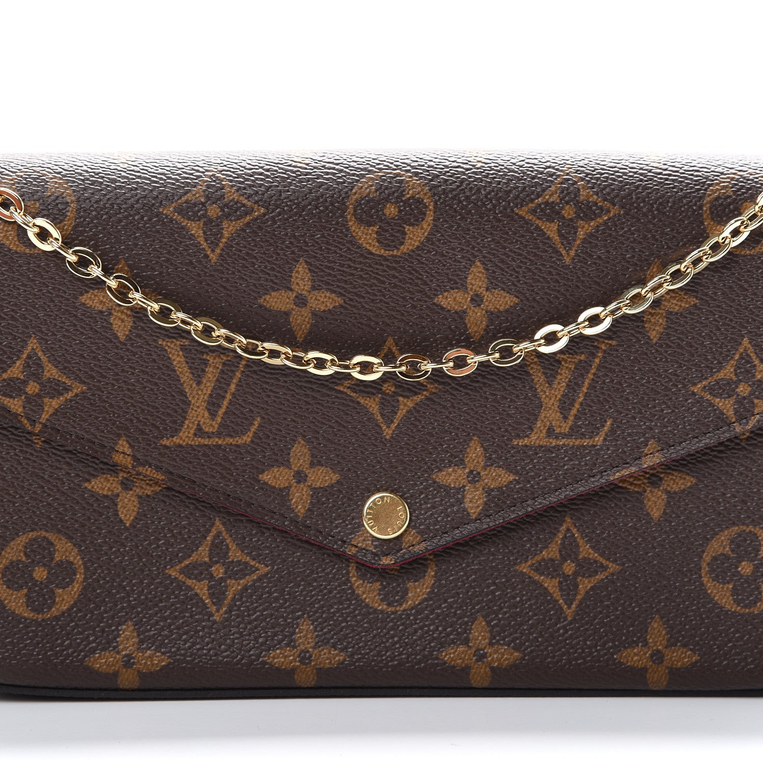 Louis Vuitton Monogram Pochette Felicie Chain Wallet Fuchsia 10 of 13