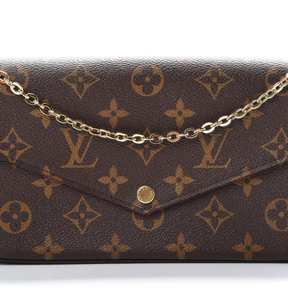 Louis Vuitton Monogram Pochette Felicie Chain Wallet Fuchsia 10 of 13