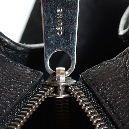 Celine Drummed Calfskin Suede Medium Trapeze Black 7 of 9