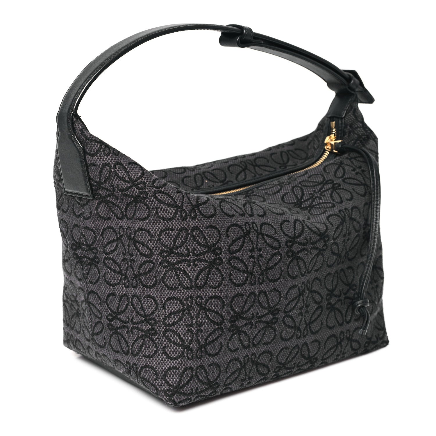 Loewe Jacquard Anagram Calfskin Medium Cubi Bag Anthracite Black 3 of 10