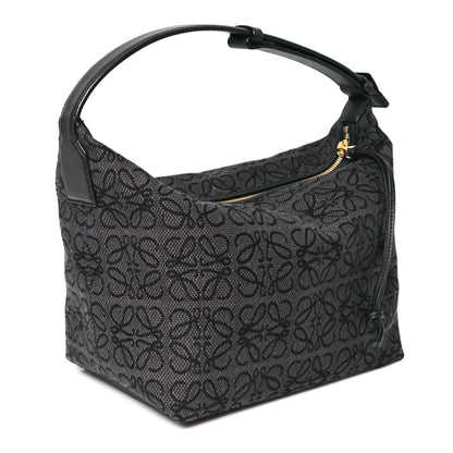 Loewe Jacquard Anagram Calfskin Medium Cubi Bag Anthracite Black 3 of 10