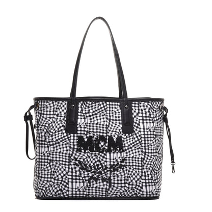 MCM Visetos Medium Liz Reversible Shopper Tote Black 4 of 16
