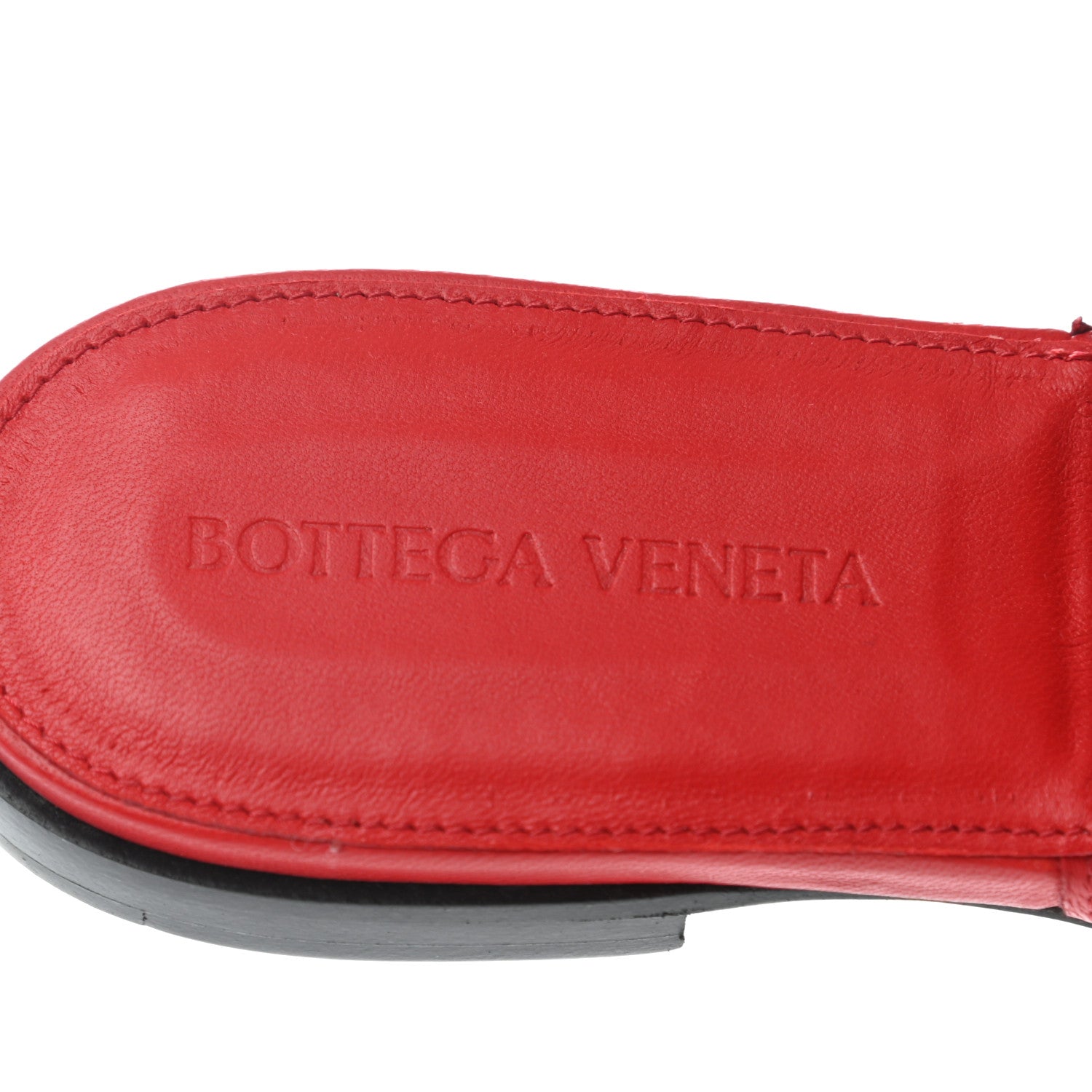 Bottega Veneta Nappa Maxi Intrecciato Lido Flat Sandals 37 Bright Red 7 of 7