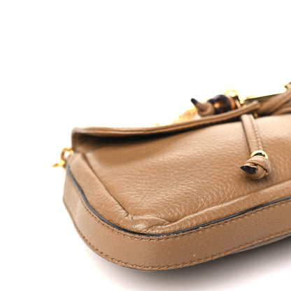 Gucci Calfskin Bamboo Croisette Evening Bag Beige 8 of 12