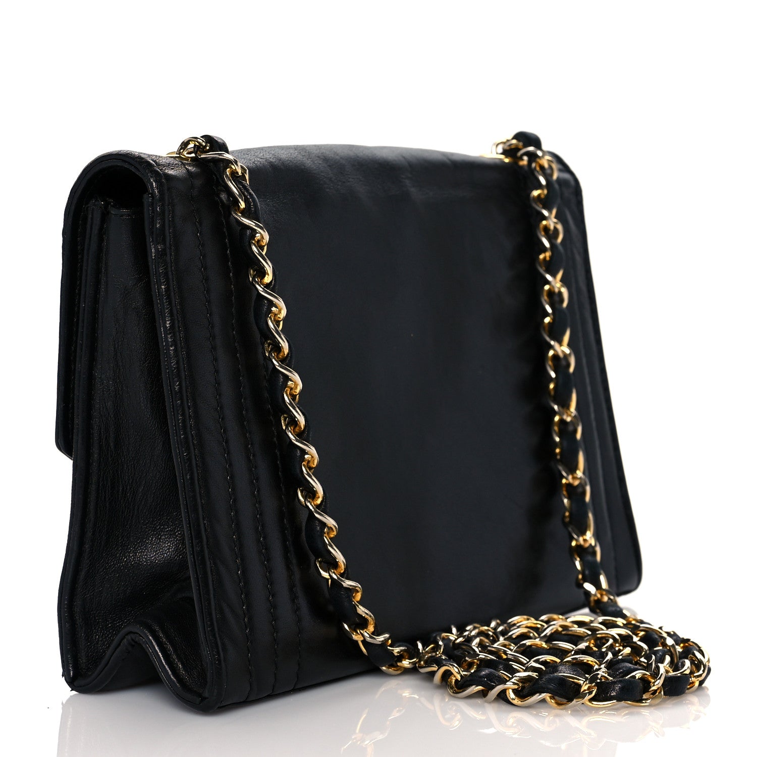 Chanel Lambskin CC Envelope Single Flap Black 2 of 13