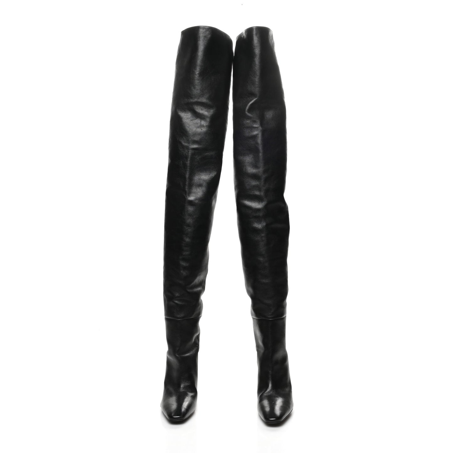 Smooth Calfskin Betty 95 Over The Knee Boots 37.5 Black