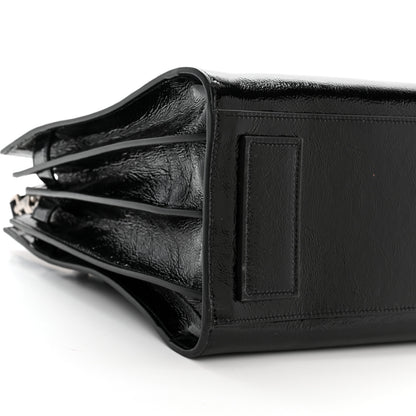 Saint Laurent Textured Patent Calfskin Small Sac De Jour Black 10 of 11
