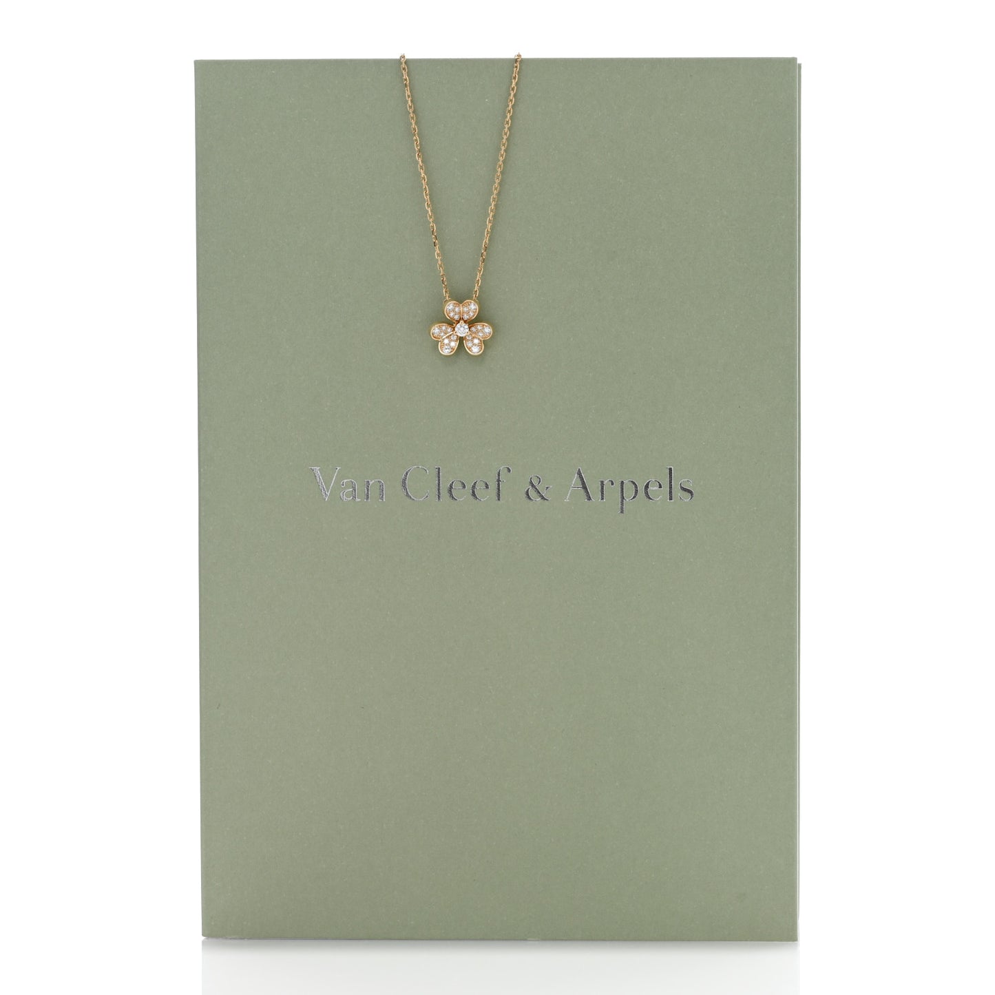 18K Yellow Gold Diamond Mini Frivole Pendant Pave Necklace