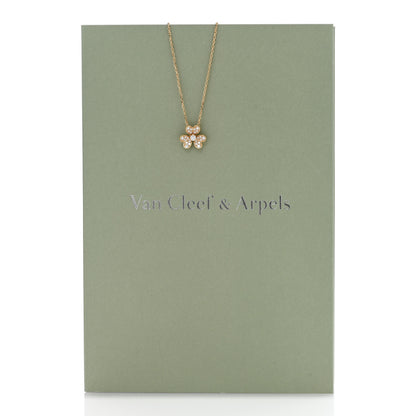 Van Cleef & Arpels 18K Yellow Gold Diamond Mini Frivole Pendant Pave Necklace 5 of 5