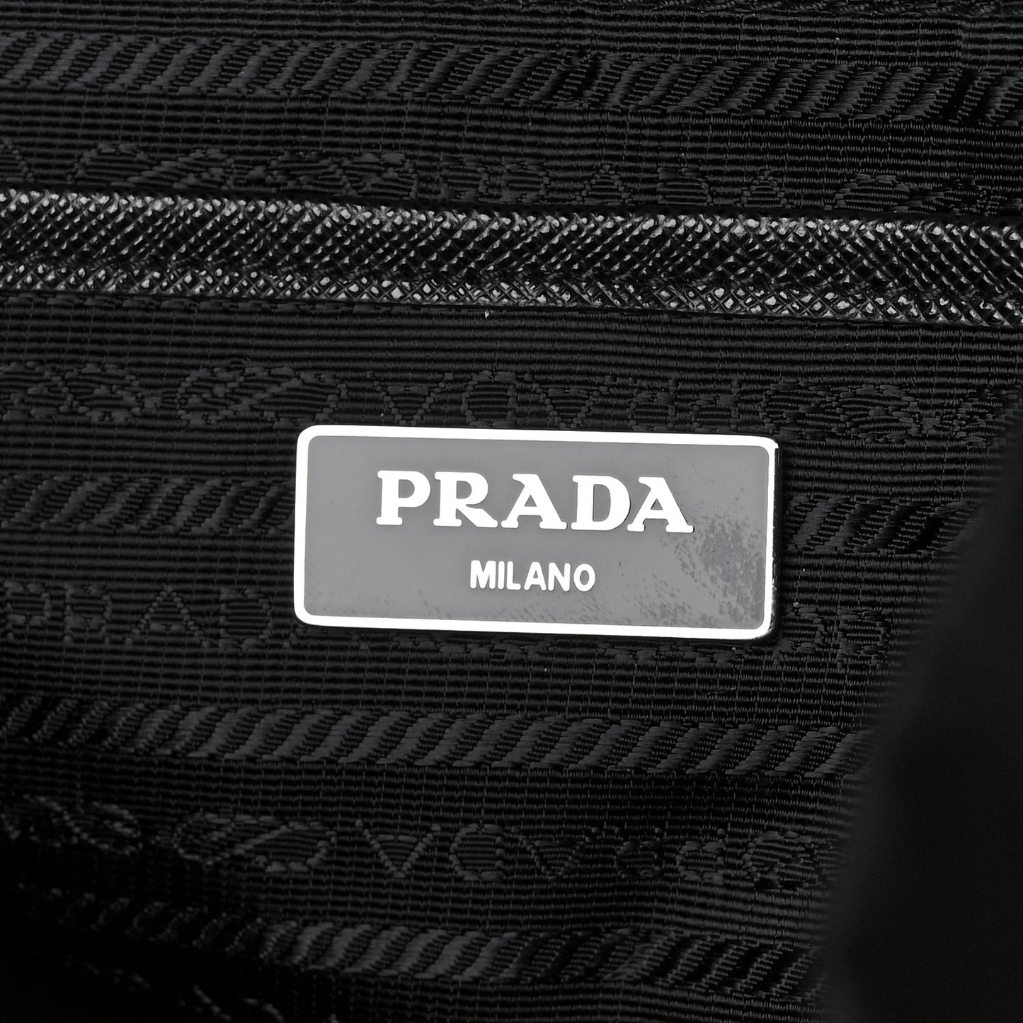 Re-Nylon Saffiano Medium Backpack Black