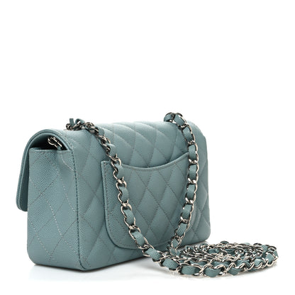 Chanel Caviar Quilted Mini Rectangular Flap Blue 3 of 10