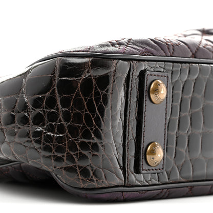 Louis Vuitton Monogram Vienna Alligator Sac Fermoir GM Aubergine 8 of 12