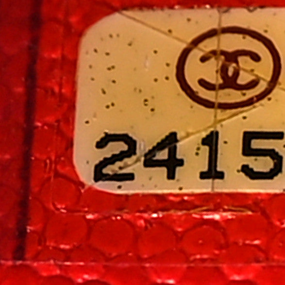 Chanel Caviar Chevron Quilted Medium Cosmetic Case Red 7 of 9