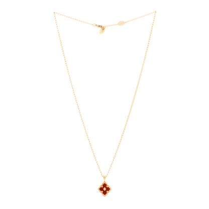 Buccellati 18K Yellow Gold Enamel Small Opera Tulle Pendant Necklace Red 3 of 5