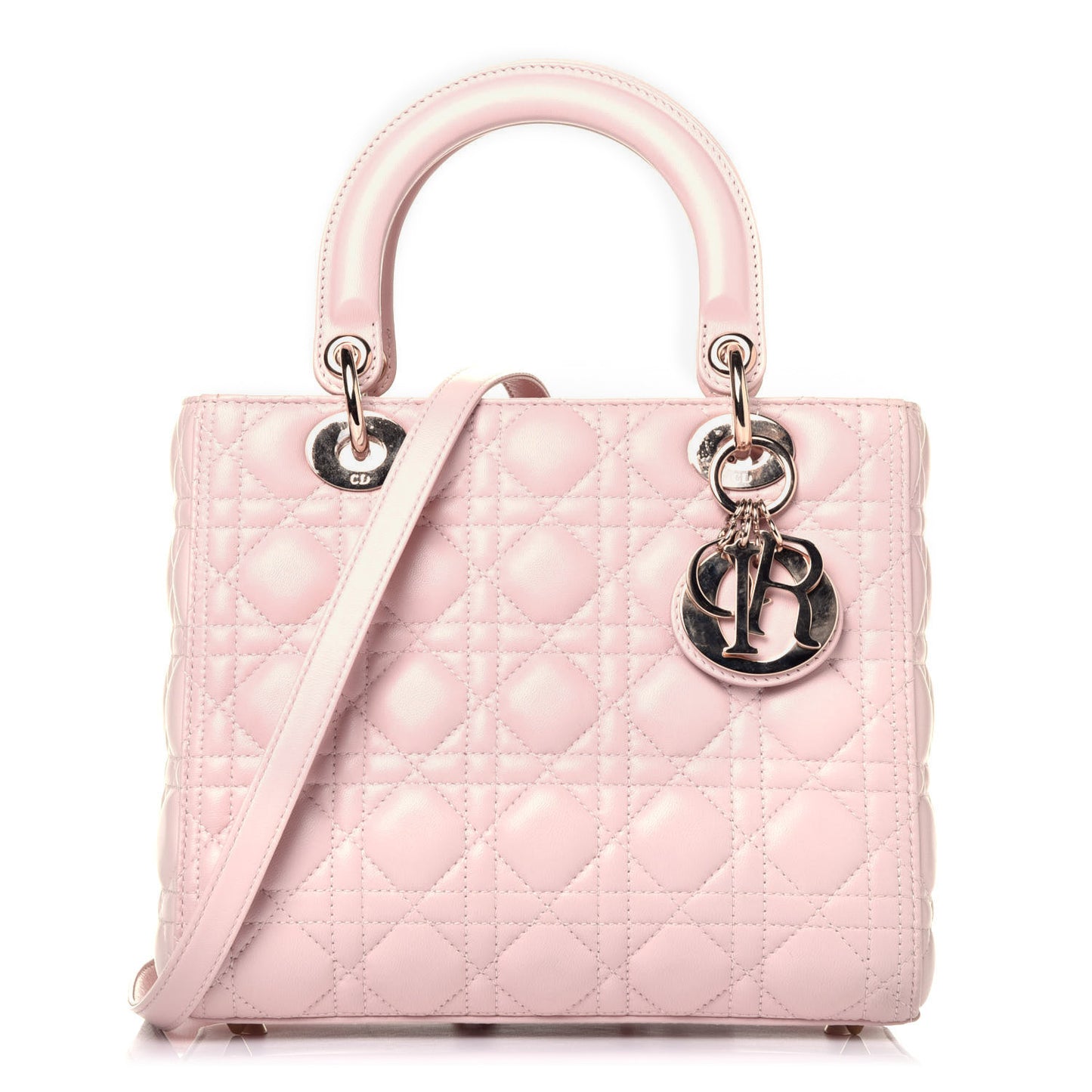 Lambskin Cannage Medium Lady Dior Light Pink