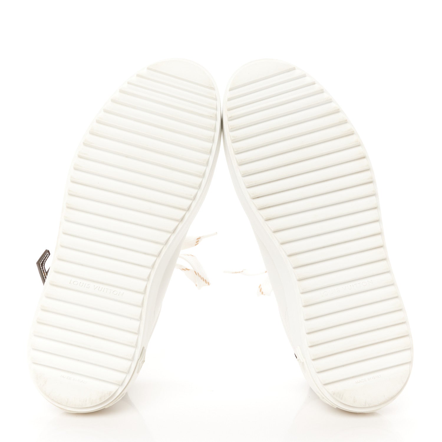 Louis Vuitton Calfskin Monogram Debossed Time Out Sneakers 38 White 6 of 11